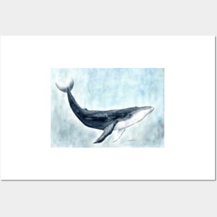Whale power animal Posters and Art